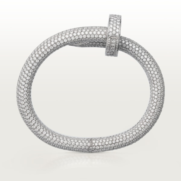 Juste un Clou bracelet, extra-large model, paved  White gold, diamonds
