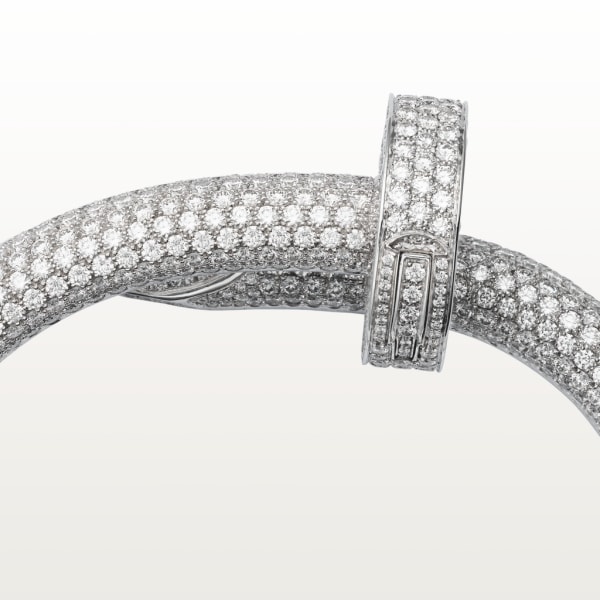 Juste un Clou bracelet, extra-large model, paved  White gold, diamonds