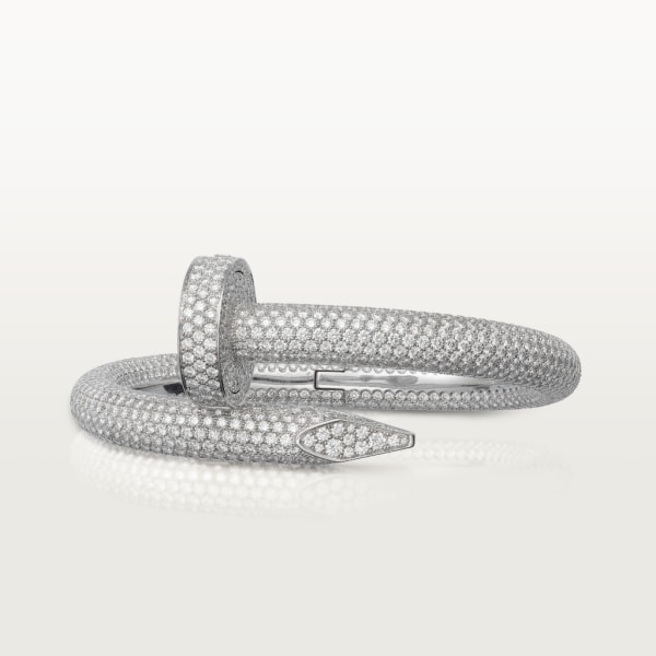 Juste un Clou bracelet, extra-large model, paved  White gold, diamonds