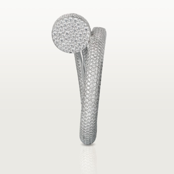Juste un Clou bracelet, extra-large model, paved  White gold, diamonds