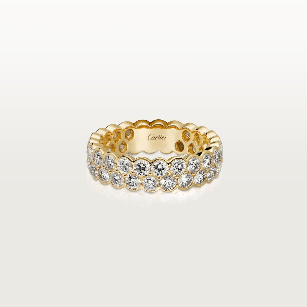 Broderie de Cartier wedding band, double row, diamondsYellow gold, diamonds