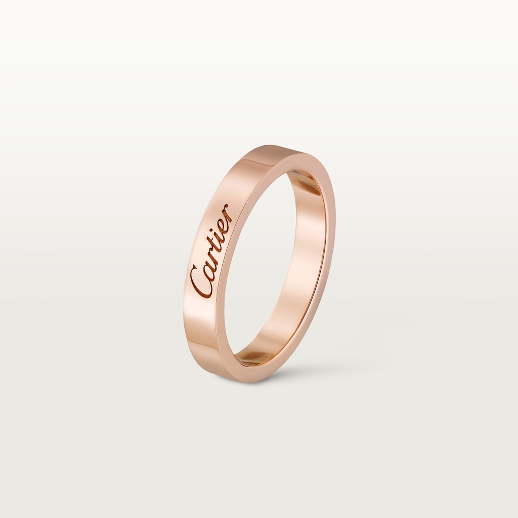 C de Cartier wedding ring, width 3 mmRose gold