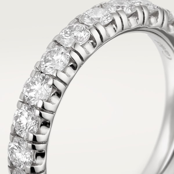 Etincelle de Cartier wedding ring, width 3.5 mm, semi-paved  Platinum, diamonds