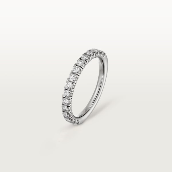 Etincelle de Cartier wedding ring, width 2 mm, semi-paved  Platinum, diamonds