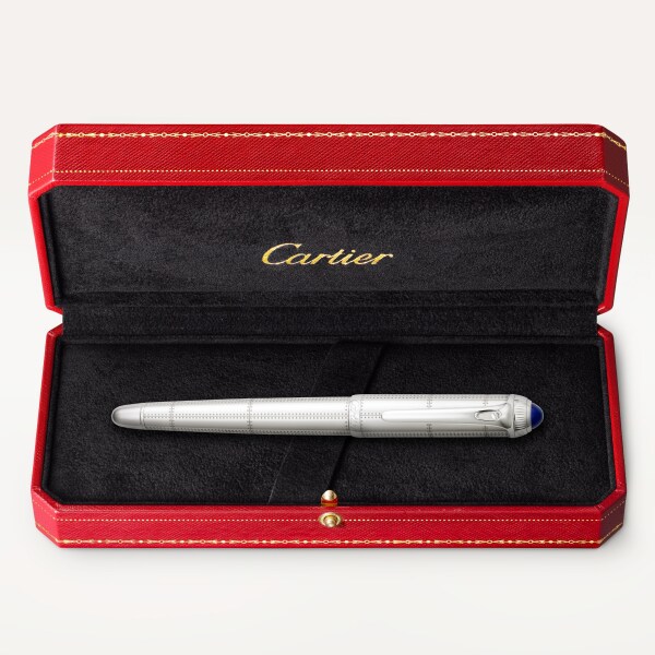 R de Cartier rollerball pen Engraved metal, palladium finish