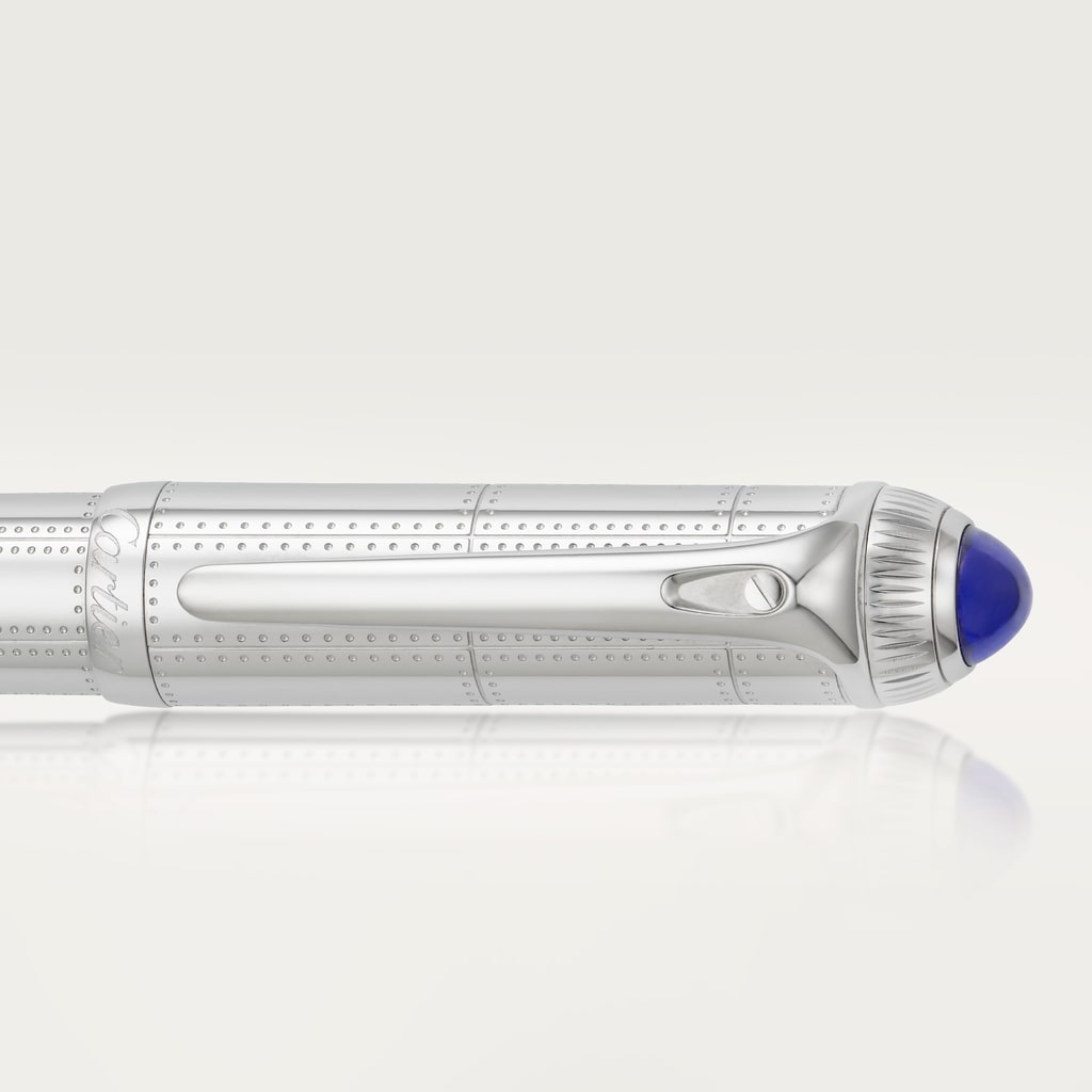 R de Cartier rollerball penEngraved metal, palladium finish