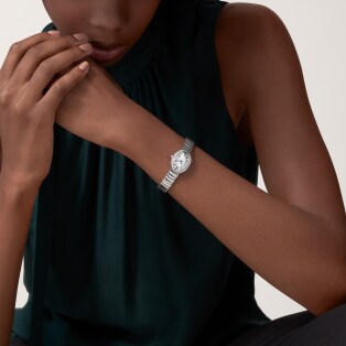 Mini Baignoire watch Mini model, quartz movement, white gold, diamonds