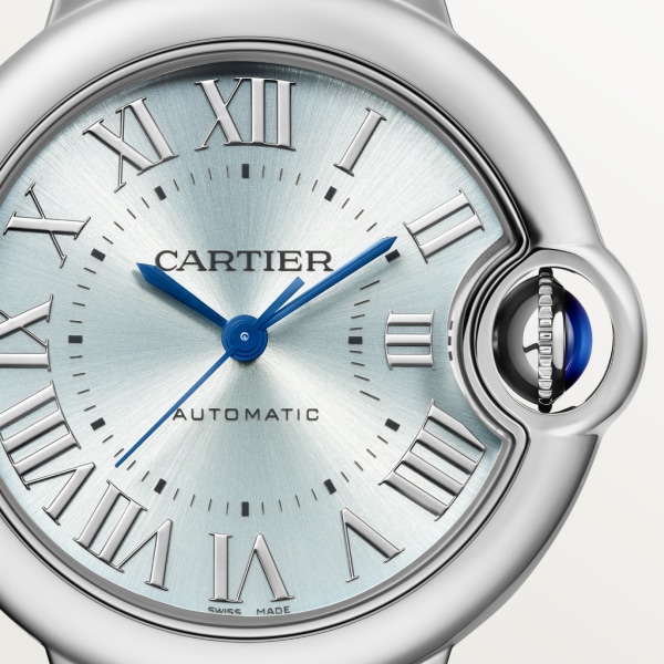 Ballon Bleu de Cartier watch 33 mm, automatic movement, steel