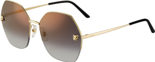 Panthère de Cartier sunglasses Smooth golden-finish metal, graduated grey lenses with golden flash