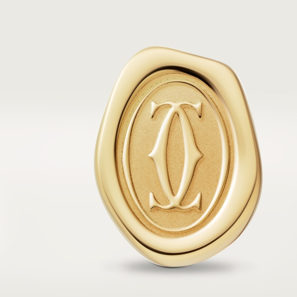 Wax seal motif cufflinks Gold