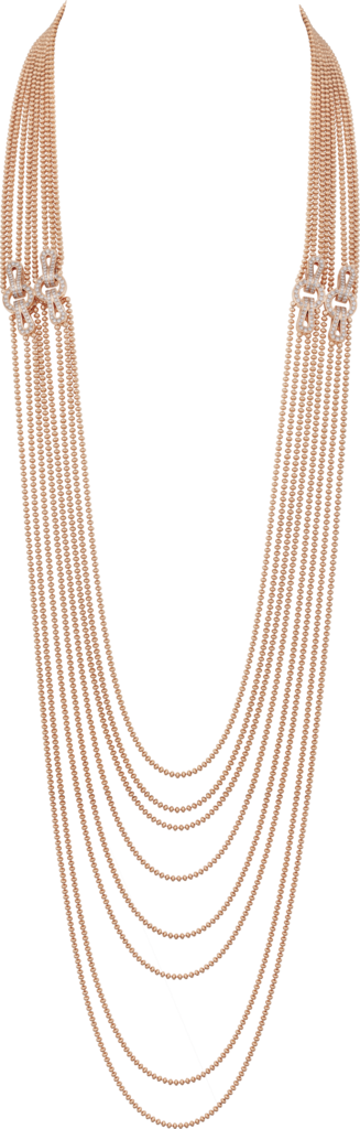 Agrafe necklaceRose gold, diamonds