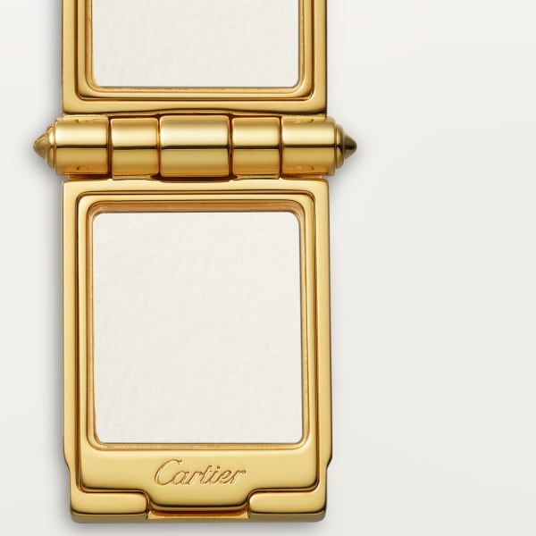 Diabolo de Cartier photo frame key ring Lacquered golden-finish metal
