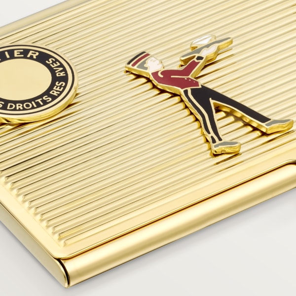 Diabolo de Cartier card holder Lacquered golden-finish metal