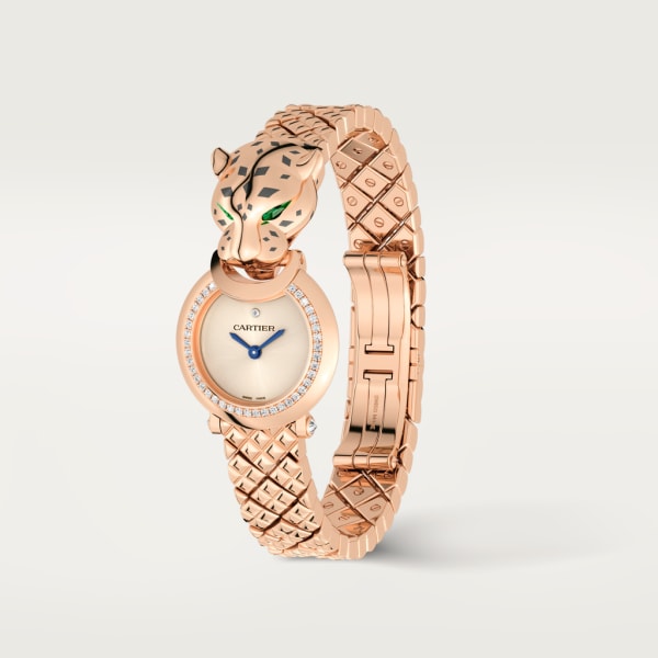 La Panthère de Cartier watch Small model, quartz movement, rose gold, diamonds