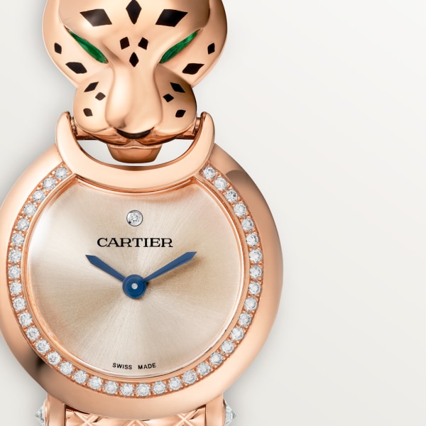 La Panthère de Cartier watch Small model, quartz movement, rose gold, diamonds