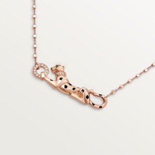 Panthère de Cartier pendant, diamonds Rose gold, tsavorite garnets, diamonds