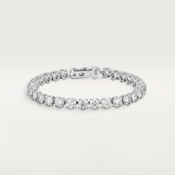 Essential Lines bracelet, brilliant-cut diamonds  Platinum, diamonds