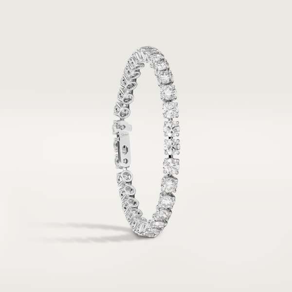 Essential Lines bracelet, brilliant-cut diamonds  Platinum, diamonds