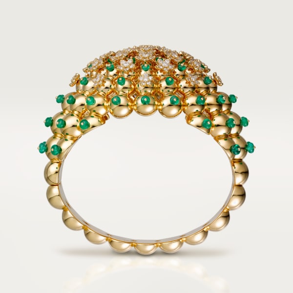 Cactus de Cartier bracelet, emerald beads, diamonds Yellow gold, emeralds, diamonds