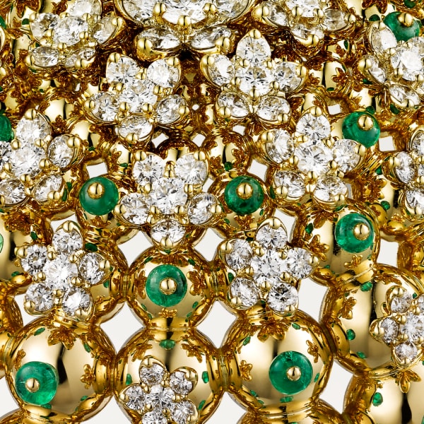 Cactus de Cartier bracelet, emerald beads, diamonds Yellow gold, emeralds, diamonds