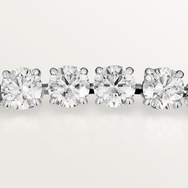 Essential Lines bracelet, brilliant-cut diamonds  Platinum, diamonds
