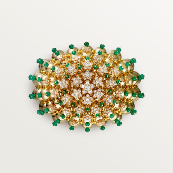Cactus de Cartier bracelet, emerald beads, diamonds Yellow gold, emeralds, diamonds