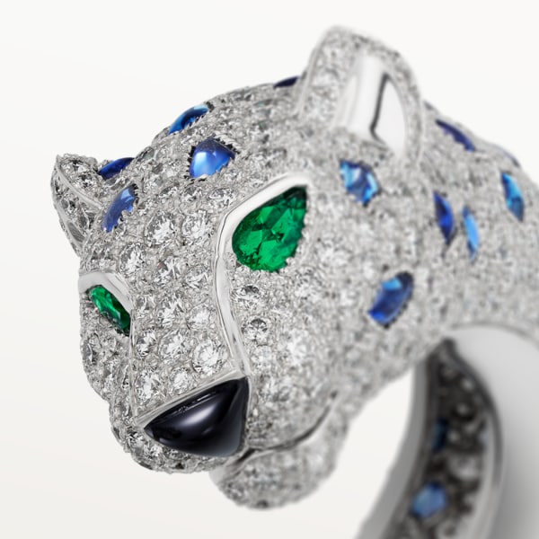 Panthère de Cartier bracelet White gold, emerald, sapphire, onyx, diamonds