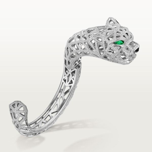 Panthère de Cartier bracelet White gold, onyx, emeralds, diamonds