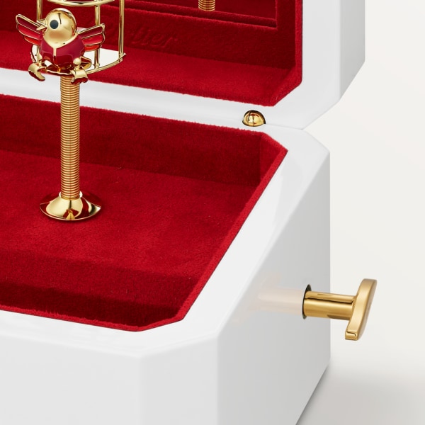 Diabolo de Cartier music box Lacquered wood and lacquered gold-finish metal