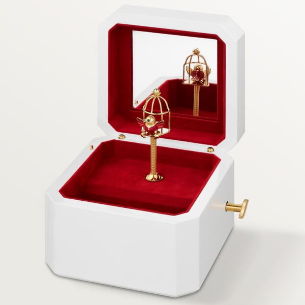 Diabolo de Cartier music box Lacquered wood and lacquered gold-finish metal