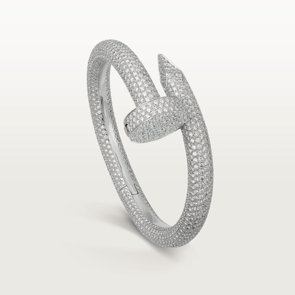 Juste un Clou bracelet, extra-large model, paved White gold, diamonds