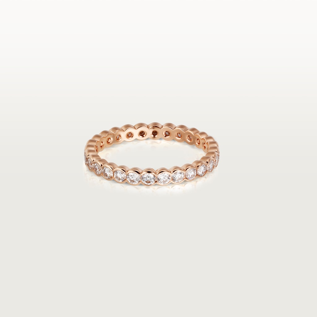 Broderie de Cartier wedding band, diamonds Rose gold, diamonds
