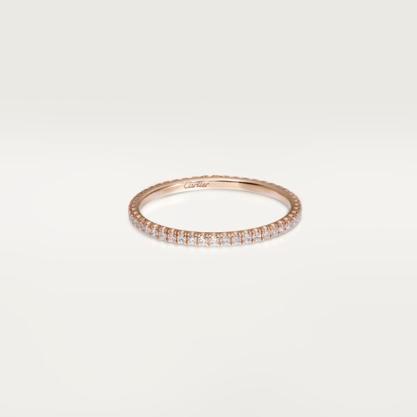 Etincelle de Cartier wedding ring, width 1.5 mm, paved Rose gold, diamonds