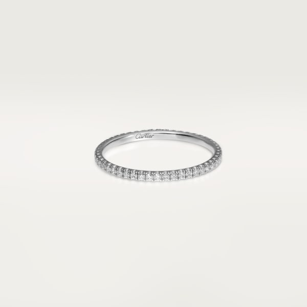 Etincelle de Cartier wedding ring, width 1.5 mm, paved White gold, diamonds