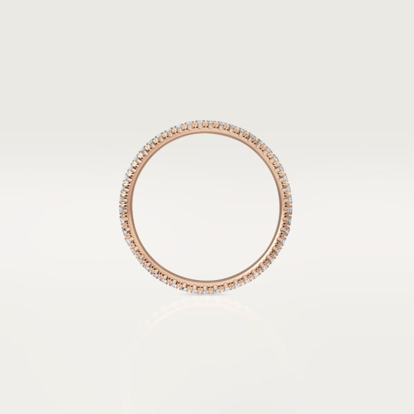 Etincelle de Cartier wedding ring, width 1.5 mm, paved Rose gold, diamonds