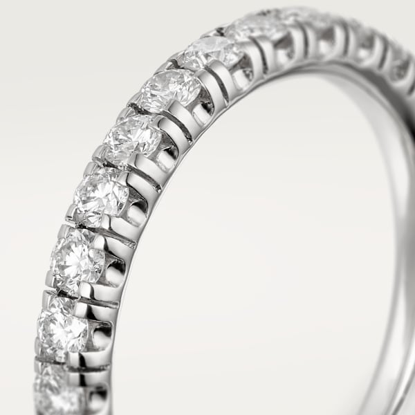Etincelle de Cartier wedding ring, width 2 mm, semi-paved  Platinum, diamonds