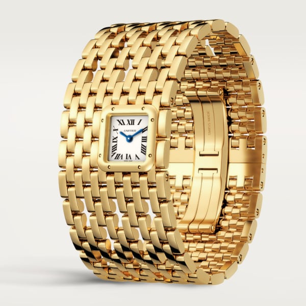 Panthère de Cartier watch Cuff, quartz movement, yellow gold