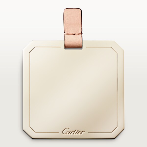 Mini model chain bag, Double C de Cartier Powder pink calfskin, gold and powder pink enamel finish