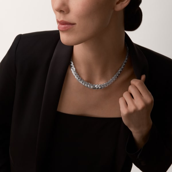 Reflection de Cartier necklace, diamonds White gold, diamonds