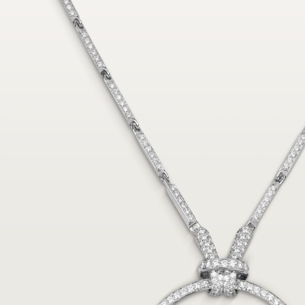 Les Oiseaux Libérés necklace White gold, emeralds, sapphire, mother-of-pearl, diamonds