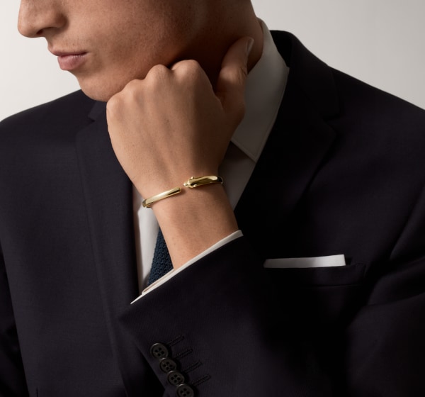 Panthère de Cartier bracelet, small model Yellow gold, onyx, tsavorite garnets