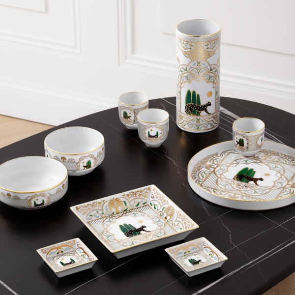 Panthère de Cartier trinket tray, medium model Porcelain