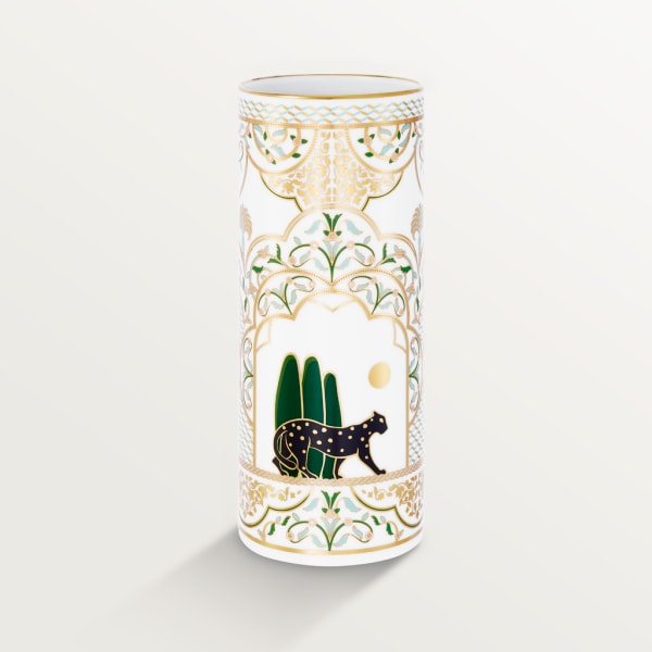 Panthère de Cartier vase, medium model Porcelain