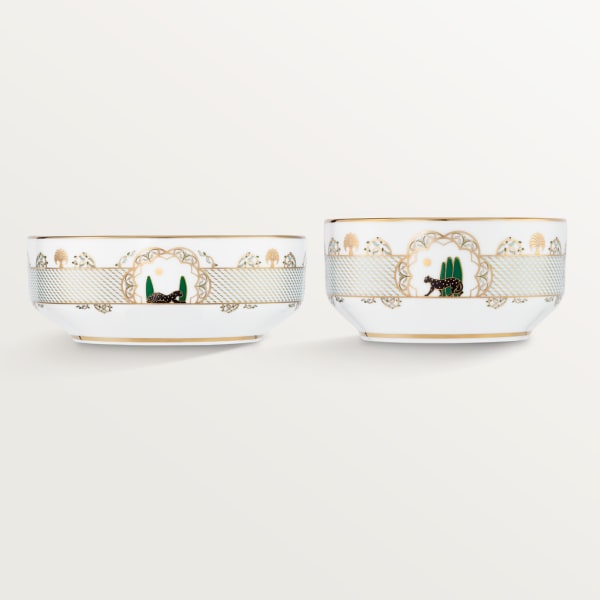 Set of two Panthère de Cartier bowls Porcelain