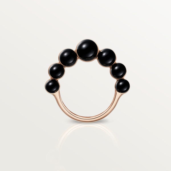 Clash de Cartier ring, onyx, extra-large model, diamonds Rose gold, onyx, diamonds