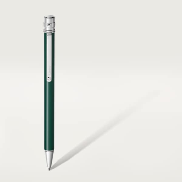 Santos de Cartier pen Small model, green lacquer, palladium-finish detailing