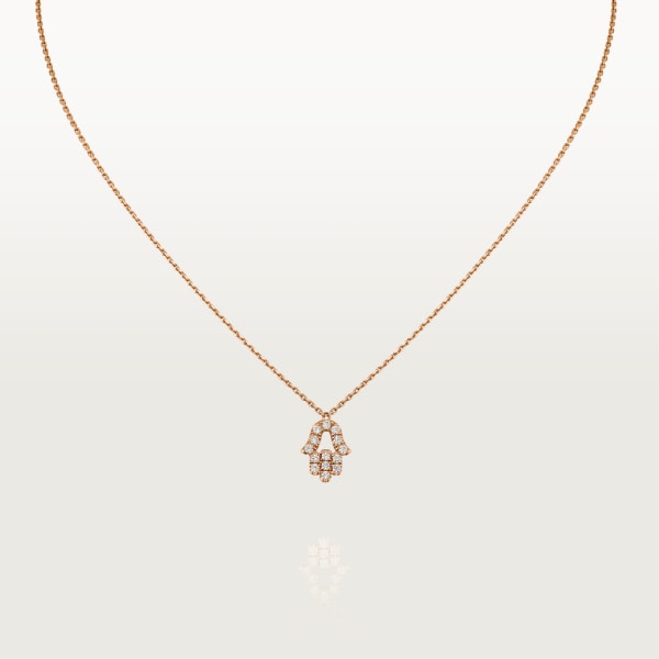 Symbol necklace Rose gold, diamonds
