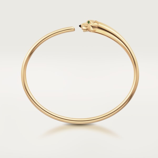 Panthère de Cartier bracelet, small model Yellow gold, onyx, tsavorite garnets