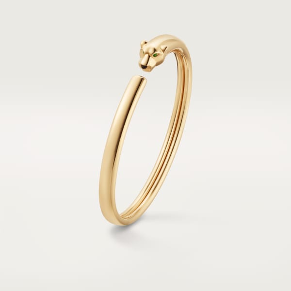 Panthère de Cartier bracelet, small model Yellow gold, onyx, tsavorite garnets