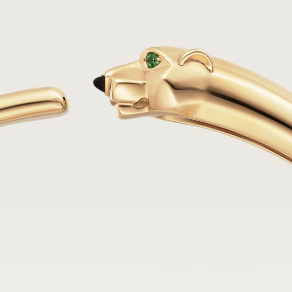 Panthère de Cartier bracelet, small model Yellow gold, onyx, tsavorite garnets
